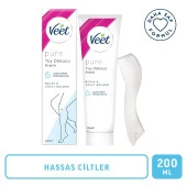 Veet Pure Tüy Dökücü Krem Hassas Ciltler 200 ml 4 Adet - 1