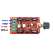 40A 50V DC Motor Sürücü Kutulu Hız Kontrol Devresi 0/100% Pot Kontrollü Pwm Ayarlanabilir Voltaj - 3