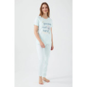 Rolypoly Best Gift RP3089-S-V1 Açık Nil 2Li M Kadın Kısa Kol Pijama Takımı - 1