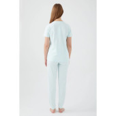 Rolypoly Best Gift RP3089-S-V1 Açık Nil 2Li M Kadın Kısa Kol Pijama Takımı - 2
