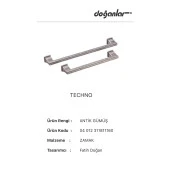 5 Adet Doğanlar Techno 160 mm Mobilya Kulp Antik Gümüş - 3