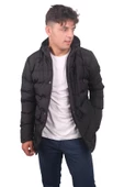 Erkek Özel Dolum Kapüşonlu Siyah Kaban 13 thumbnail 2