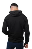 Erkek Power Siyah Kapüşonlu Sweatshirt 202 - 3