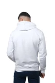 Erkek Orıgınal Beyaz Kapüşonlu Sweatshirt 209 - 3