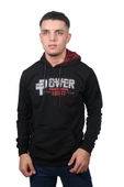 Erkek Power Siyah Kapüşonlu Sweatshirt 202 - 1