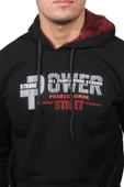 Erkek Power Siyah Kapüşonlu Sweatshirt 202 - 2