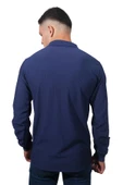 Erkek Polo Yaka Jakar İndigo Kazak - 2