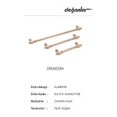 5 Adet Doğanlar Dragon 192 mm Mobilya Kulp Albrifin - 3