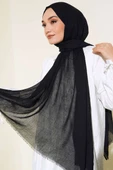 Organik Bambu Kraş Şal Siyah - 1