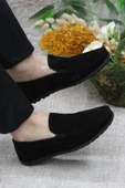 Mehmet Mete 31101 Siyah Süet Hakiki Deri Loafer Erkek Babet Erkek Ayakkabı thumbnail 5