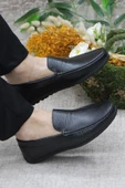 Mehmet Mete 31101 Siyah Deri Hakiki Deri Loafer Erkek Babet Erkek Ayakkabı thumbnail 5
