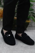 Mehmet Mete 310120 Lacivert Süet Hakiki Deri Loafer Erkek Babet Erkek Ayakkabı thumbnail 2