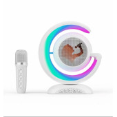YS 110 RGB LED Işıklı Karaoke Mikrofonlu Taşınabilir Kablosuz Hoparlör - 1
