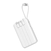 eNeRX Powerbank 10000 mAh 2.0 Amper Dahili Kablolu ENR-P10DC Beyaz - 5