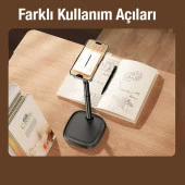 Polham Masaüstü ve Torpido Üstü Magsafeli Telefon Tutucu, Yükseklik Ayarlı 360 Derece Dönebilen Telefon Tututucu thumbnail 4