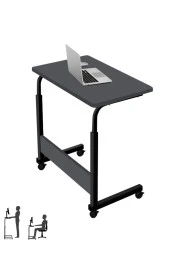 servetavcı Yükseklik Ayarlı Ayakta Ve Oturumda Kullanılabilen Çalışma Masası - Antrasit (Frenli Tekerli) thumbnail 3