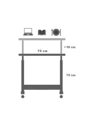 servetavcı Yükseklik Ayarlı Ayakta Ve Oturumda Kullanılabilen Çalışma Masası - Antrasit (Frenli Tekerli) thumbnail 4