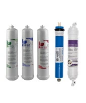 Sulook Kapalı Kasa Su Arıtma Cihazlarına Uyumlu Üstten Çift Çubuklu Inlıne 5'li Filtre Seti Vontron Membranlı thumbnail 1