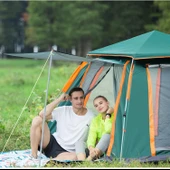 Yek Outdoor 4 Kişilik Tam Otomatik Tenteli Kamp Çadırı 240x240x160 - 7