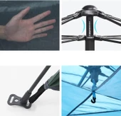 Yek Outdoor 4 Kişilik Tam Otomatik Tenteli Kamp Çadırı 240x240x160 - 9