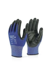 NİTRİL KAPLI ÖRME ELDİVEN MAVİ ZEBRA-10 - 1