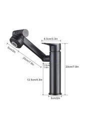 AKROBAT LAVABO BATARYA SİYAH BASİN MİXER - 3