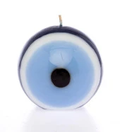 Nazar Boncuğu Yuvarlak Mum Orta 8 Cm - 1