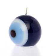 Nazar Boncuğu Yuvarlak Mum Orta 8 Cm - 2