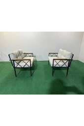 adımshops 2+2Balkon-bahçe-kafe-çay Seti-koltuk Takımı-oturma Grubu-ofis Koltuğu 2+2 - 1
