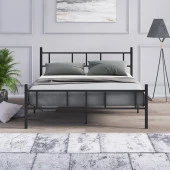 Mobpazar Metal Karyola, Akın Metal Karyola, 120x200 cm Siyah, Ferforje Karyola - 2