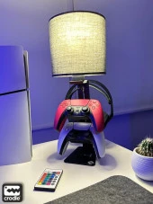 Dualsense Kulaklık Standı ve Masaüstü Ayarlanabilir RGB Kumandalı Masa Lambası Ps5 Xbox Ps4 Aksesuar - 1