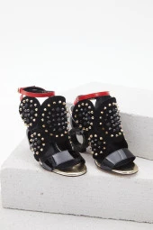 Duygushoesbag Hakiki Deri Zımbalı Özel Tasarım Ayakkabı - 2