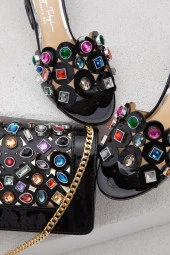 Duygushoesbag Kadın Hakiki DERİ Özel TASARIM Terlik - 1