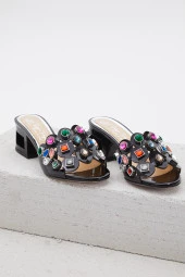 Duygushoesbag Kadın Hakiki DERİ Özel TASARIM Terlik - 3