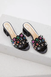 Duygushoesbag Kadın Hakiki DERİ Özel TASARIM Terlik - 5