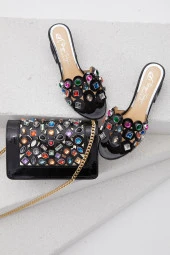 Duygushoesbag Kadın Hakiki DERİ Özel TASARIM Terlik - 8