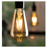Yuled Rustik Ampul Amber 4W E27 Duy ST64 Edıson Bulb - 1