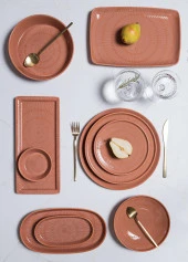 The Mia Noon Oval Servis 2li Somon 29 cm thumbnail 5