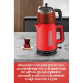 GOLDMASTER Yakamoz Elektrikli Mutfak Çeyiz Seti 3 Lü Evlilik Paketi Kırmızı - 6