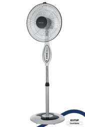 GOLDMASTER Kutup 16 inch Bakır Motorlu Yatay Salınımlı Hız Ve Zaman Ayarlı Uzaktan Kumandalı Ayaklı Vantilatör - 1