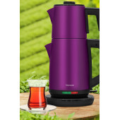 GOLDMASTER Gm7344v Akasya Violet Xl 2200 Watt Patentli Damlatmayan Tasarımı Çelik Çay Makinesi Ve Su Isıtıcısı - 4