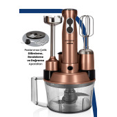 GOLDMASTER Robotix 1000 Watt 5 In 1 Mutfak Robotu Multi Blender Seti Gold - 5