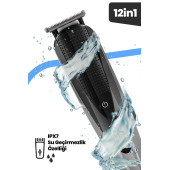 GOLDMASTER Drive Islak Kuru Ipx7 Su Geçirmez Yıkanabilir 12 In 1 Standlı Erkek Bakım Seti thumbnail 3