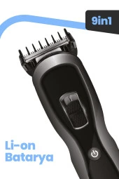 GOLDMASTER Cix 9 In 1 Kablolu Kablosuz Kullanımlı Lityum Bataryalı Hızlı Şarjlı Erkek Tıraş Bakım Seti - 1