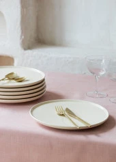 The Mia Noon Pasta Tabağı 6lı Set Krem 19 cm thumbnail 4