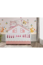 Güven Mobilya Montessöri 90-190 Yavru Yataklı Beyaz / Pembe - 1