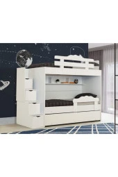 GÜVEN KİWİ DENİZ BEYAZ 3 YATAKLI (YAVRULU) RANZA 90 190 - 1