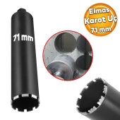 Elmas Karot Ucu 71 mm Shun Beton Zemin Duvar Delme Delik Açma Panç Aparat Uç Deprem Numune Al Test - 1