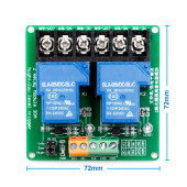 5V 2 Kanal 220V 30A Röle Modül Yüksek Akım Güç Kontrol Anahtarı Opto İzolasyon Düşük/Yüksek Tetik - 1