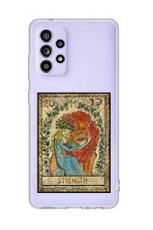 Galaxy A13 Uyumlu Strenght Desenli Premium Şeffaf Silikonlu Telefon Kılıfı - 1